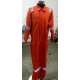 Flame Retardant Coverall, Chest Pocket Zipped Type, C/W Reflective Tape, 100% Cotton FR Treated Finishing Orange / White 