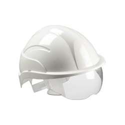 Centurios S10E Vision Ventilated ABS Helmet, Extended Nape With Retractable Polycarbonate Visor